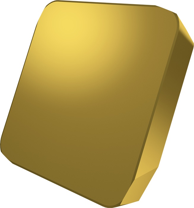 Fräswendeschneidplatte ISO SPKN 1504EDSR:M8330 Tiefe 13mm PVD beschichtet Gold