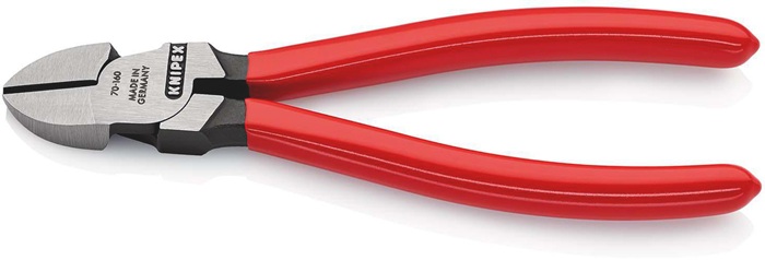 Seitenschneider L.160mm Kopf pol.Ku.-Überzug KNIPEX