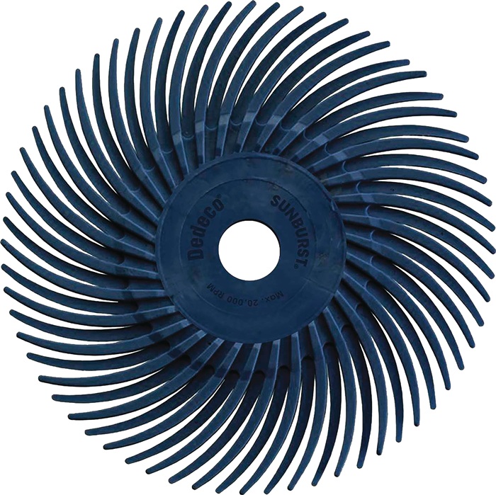 Radialbürstenscheibe PREMIUM SUNBURST D.9,53mm K.400 blau TYROLIT