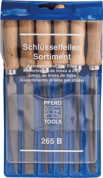 Schlüsselfeilensatz L.100mm Hieb 2 Ku.-Tasche PFERD