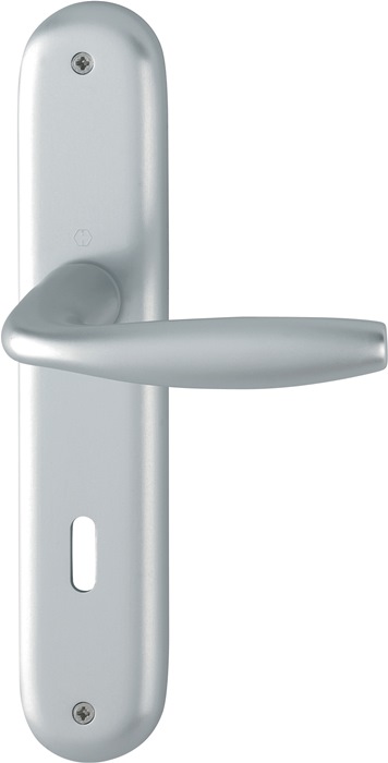 Langschildgarnitur NY 1810/273P Alu.F1 OB 72mm DIN L/R HOPPE