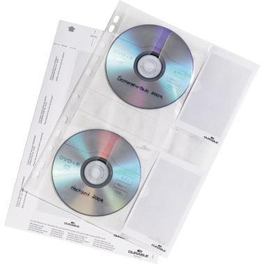 DURABLE CD/DVD Hülle COVER M 522219 PP transparent 5 St./Pack.