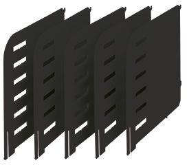 styro Trennwand styrodoc 280-3015.95 schwarz 5 St./Pack.