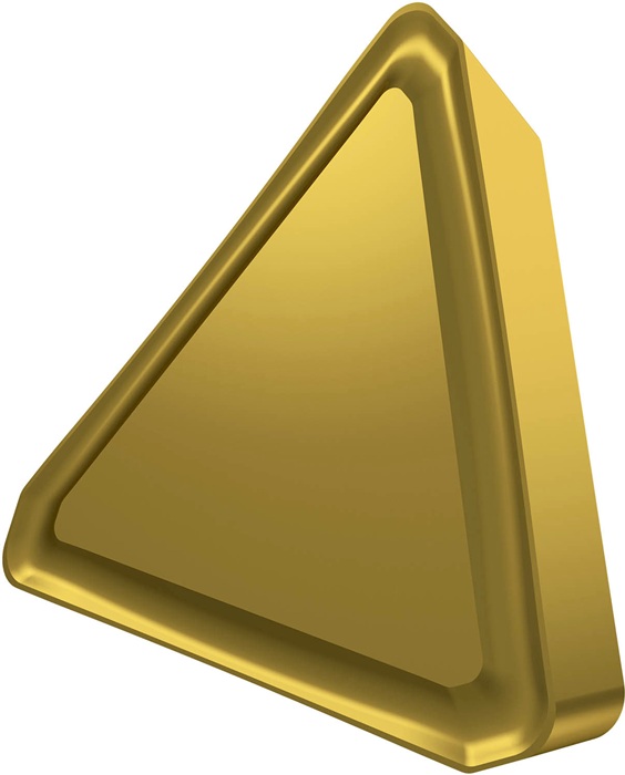 Fräswendeschneidplatte ISO TPKR 2204PDSR:M8330 Tiefe 17mm PVD beschichtet Gold