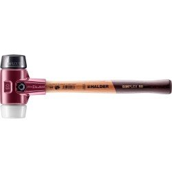 Schonhammer SIMPLEX L.350mm Kopf-D.50mm mittelh.HO Gum.schwarz/Superplast. weiß