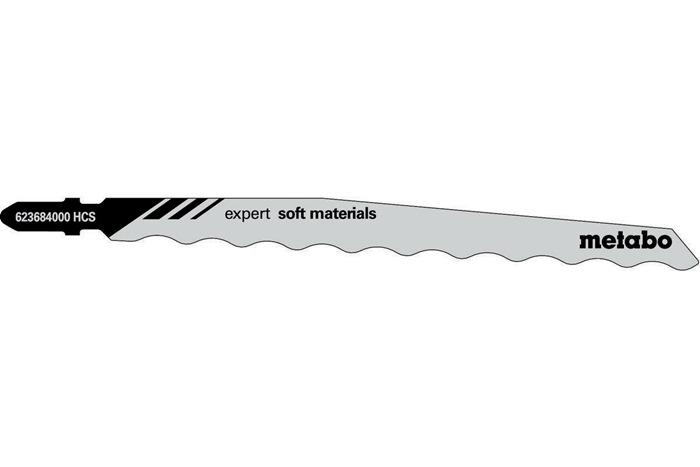 Stichsägeblätter expert Nutz-L.126mm HCS geschliffen gewellt 3 Stück Metabo