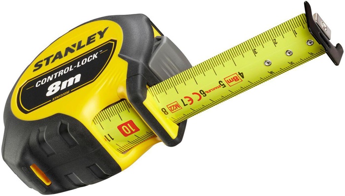 Taschenrollbandmaß Compact Pro L.8m B.25mm EG II (± 0,5 mm/m) STANLEY