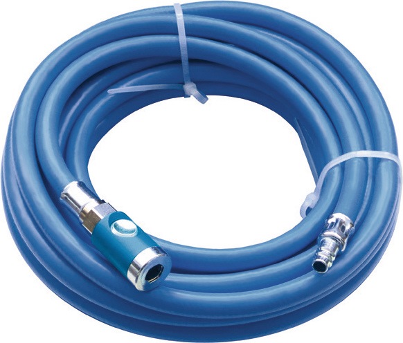 Druckluftschlauchset ID 9mm AD 16mm L.10m Sicherheitskuppl.DN 7,4 EWO