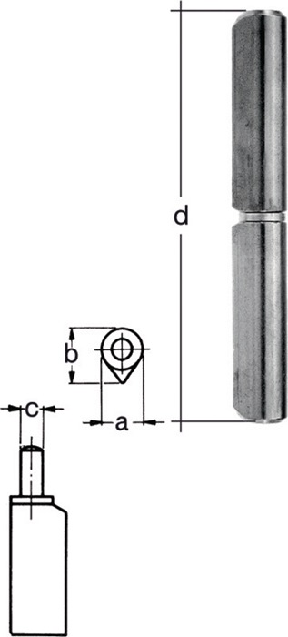 Profilrolle Band-L.80mm STA blk Stift-Ø 7mm GAH