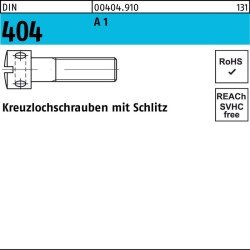 Kreuzlochschraube DIN 404 Schlitz M3x 8 A 1 100 Stück
