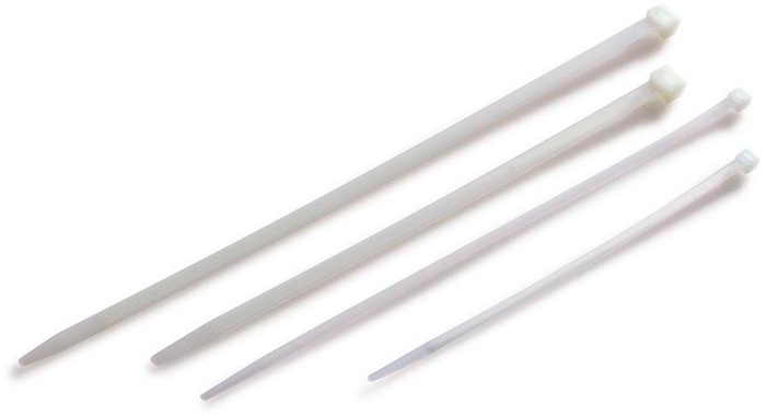 Kabelbinder Maße 200x4,8mm weiß TRANSPAK