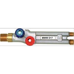 Griffstück Druckguss-Messing W 21,4x20 Gg 17mm MWW