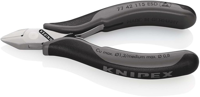 Elektronikseitenschneider L.115mm Form 4 Facette nein spiegelpol.KNIPEX