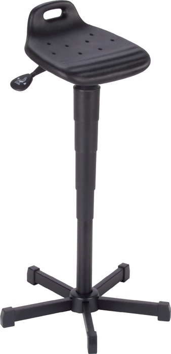 Stehhilfe PU-Schaum Sitz-H.610-880mm STA schwarz Tragegriff MEY