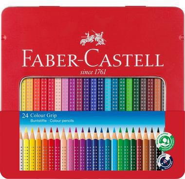 Faber-Castell Farbstift Colour GRIP 112423 3mm sortiert 24 St./Pack.