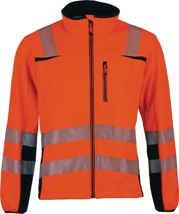 Warnschutz-Softshelljacke Prevent® Trendline Gr.L orange/schwarz