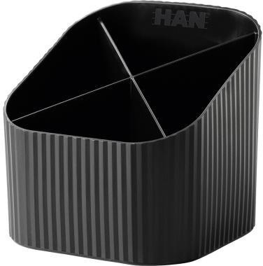 HAN Schreibtischköcher Re-X-LOOP 17238-913 4Fächer RC schwarz