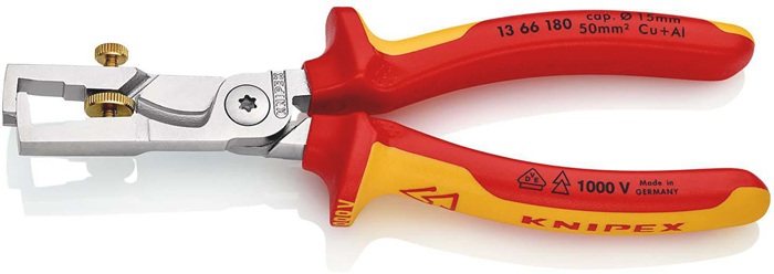 Abisolierzange StriX L.180mm VDE verchr.Mehrkomp.-Hüllen KNIPEX