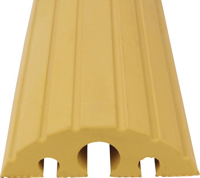 Schlauch- u.Kabelbrücke L1200xB210xH65mm Vollgummi gelb