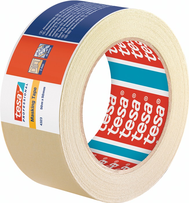Kreppband 4323 leicht gekreppt hellbeige L.50m B.50mm Rl.TESA