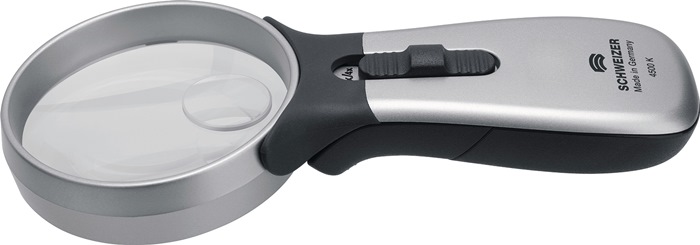 Handleuchtlupe Tech-Line CLASSIC Vergr.4x LED Linsen-D.55,0mm SCHWEIZER