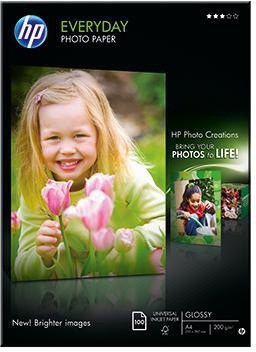 HP Fotopapier Everyday Q2510A DIN A4 200g weiß 100 Bl./Pack.