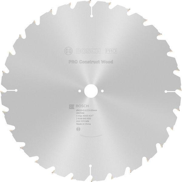 Kreissägeblatt Construct Wood AD 400mm Z.28 HB Schnitt-B.3,5mm