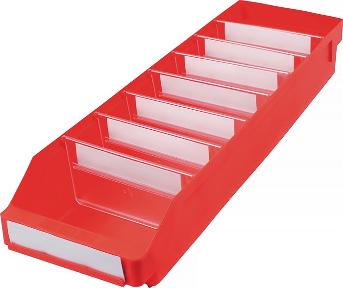 Regalkasten L600xB180xH95mm rot PP