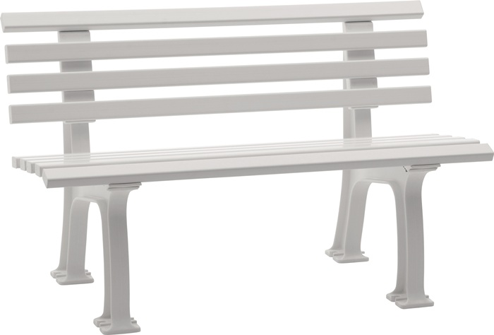 Parkbank Ibiza L1200xB540xH740mm 2-Sitzer Ku.weiß BLOME