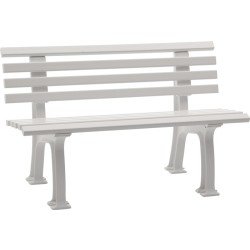 Parkbank Ibiza L1200xB540xH740mm 2-Sitzer Ku.weiß BLOME