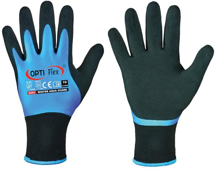 Handschuhe Winter Aqua Guard Gr.8 schwarz/blau EN 388,EN 511 PSA II OPTIFLEX